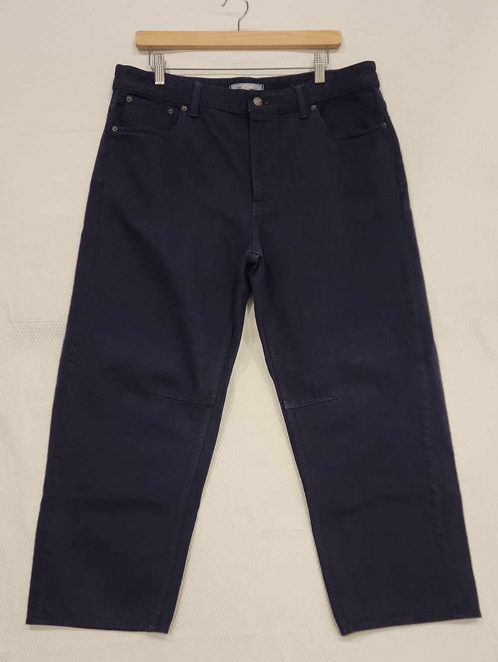 Madewell The Darted Barrel-Leg Jean In Navy Blue 31
